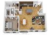 1 Bedroom F 1 Bath Floor Plan 1 Bedroom F 1 Bath Floor Plan at Monmouth Row Apartments, Newport
